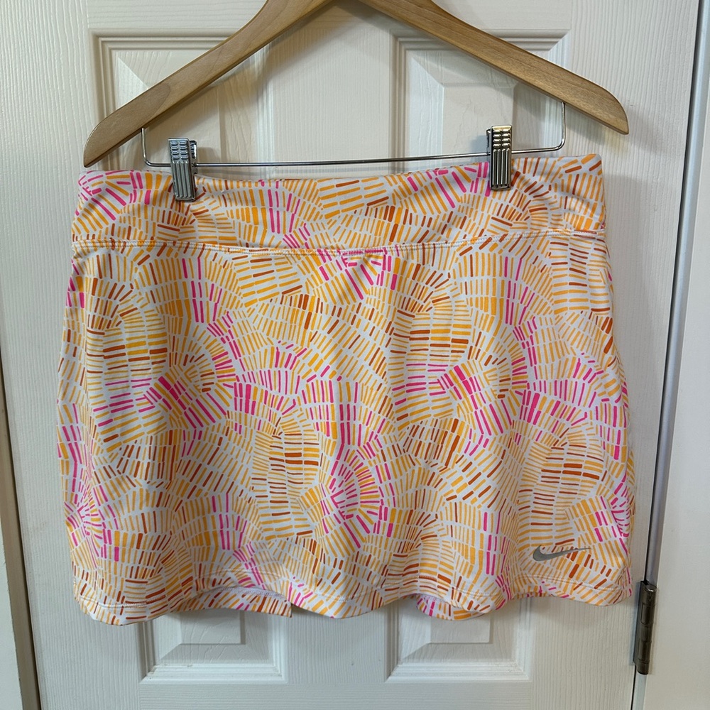 Nike Multicolor Patterned Athletic Skort - Pink & Yellow